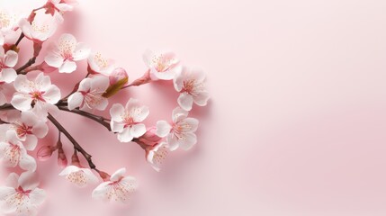 Obraz premium Peach blossom spring background with soft pink background.