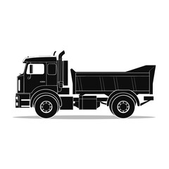 Fototapeta premium silhouette of Construction Vehicle, isolated on a white background, Vector illustration 