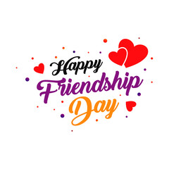 Happy friendship day on transparent background
