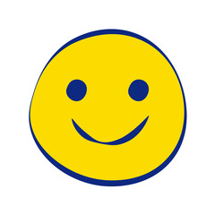 Smile 30 Grunge Emoticons White Outline Style