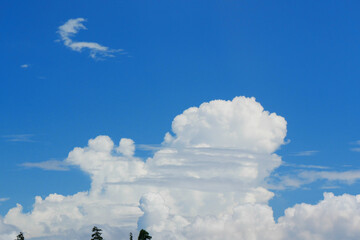 日本、夏、青空と積乱雲