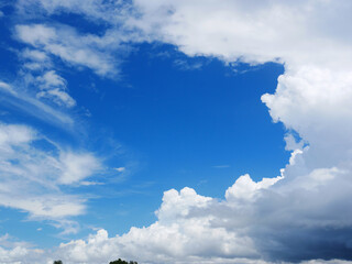 日本、青空と夏の雲