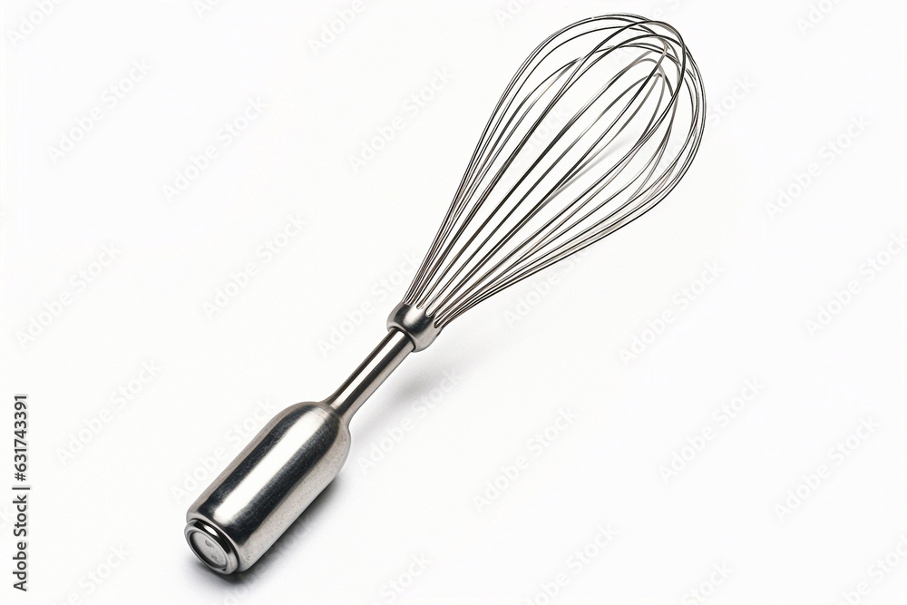 Poster whisk for whisking products isolated on white background.