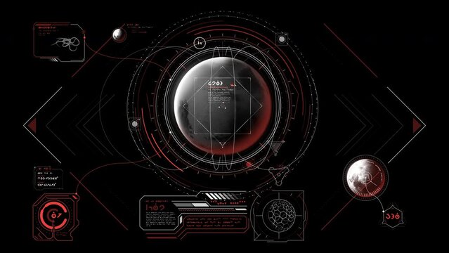 Infographics of exploration of distant space worlds.