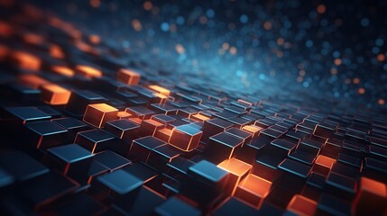 Obraz premium Abstract digital background. Can be used for technological processes, neural networks and AI, digital storages, sound and graphic forms, science, education, etc.