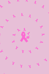 Pink abstract background about the International Day of the Fight against Breast Cancer. October 19.