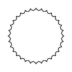 Stamp with a circle on transparent background