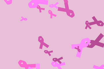 Pink abstract background about the International Day of the Fight against Breast Cancer. October 19.