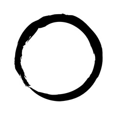 Black brush circle