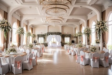 interior of wedding celebration hall