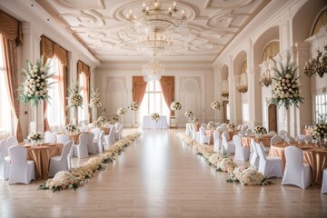 interior of wedding celebration hall