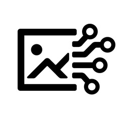 AI image generation services vector icon illustration