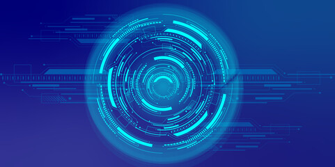 Collection of futuristic hud light frame hud technology background design