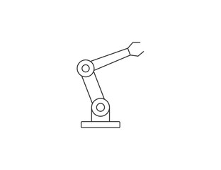 Robotic arm icon. Vector illustration.