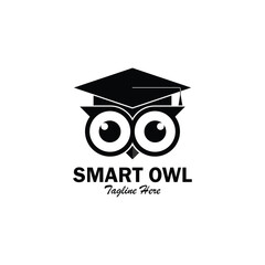 Smart Owl Logo Can Be Use For Icon.Sign. Logo And etc.