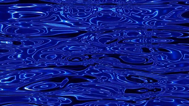 Neon line liquid. abstract motion background. bule color liquid.