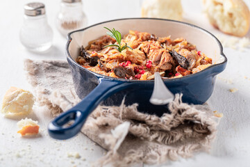 Hot and spicy stew as a traditional Polish dish.