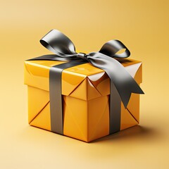 golden gift box. Generative AI