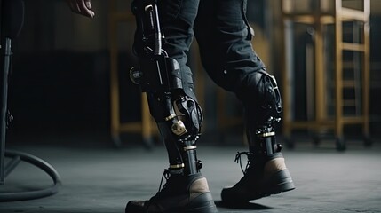 bionic leg prosthesis. Generative AI