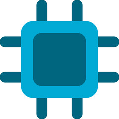 Blue chip cpu hardware icon PNG