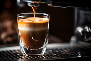 Fototapeta premium Perfect Espresso Coffee - Generative AI