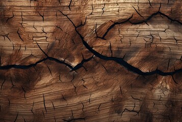 Cracked vintage wood texture background. generative AI