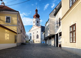 Old Gyor city with church, Hungary