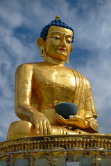 Buddha Golden Statue in Erdenet, Mongolia. - 631755346
