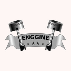 engine piston illustration vector, can be used for dsigen logo sticker label
