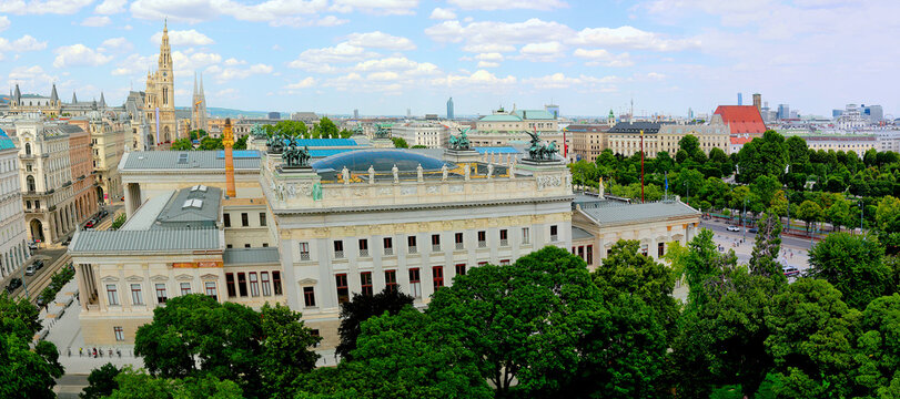 Neues Parlament Wien mit Luppel, Panorama Ringstrasse, Österreich