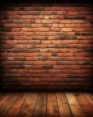 A brick wall background pattern generated from brickwork construction texture. (Generative AI)