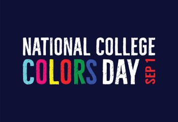 National college colors day background template Holiday concept