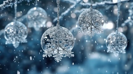 Fototapeta na wymiar close-up photo of snowflakes