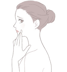 肌トラブルに悩む女性