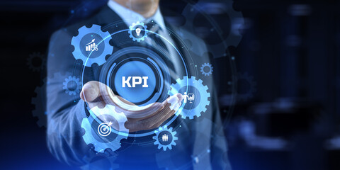KPI Key performance indicator business and technology concept on screen.