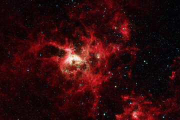 Beautiful red galaxy. Elements of this image furnishing NASA.
