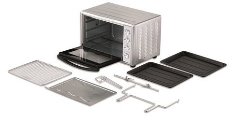 Image of a convection oven on a white background