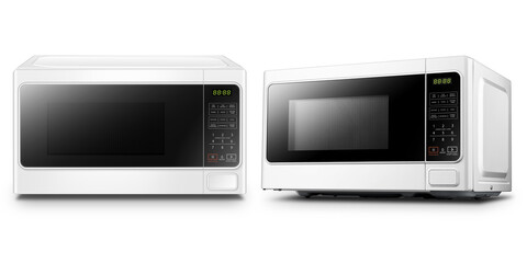 Images of microwave oven on a white background