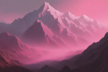 3 d rendered illustration of beautiful mountains