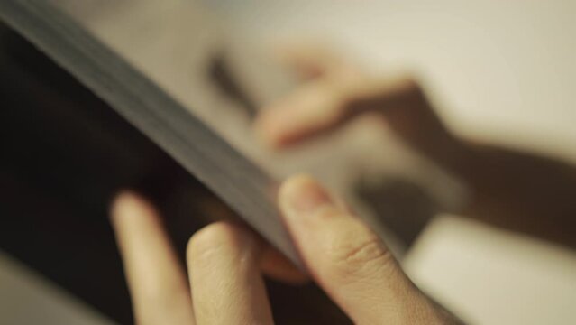 Reading Manga, a Japanese comic book, from right to left page