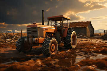 Fototapeta premium old tractor