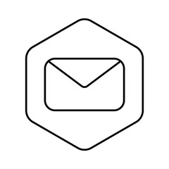 Trendy Email Icon Vector, Message Icon, Mail Icon, Inbox Sign, Messaging Symbol, Envelope Black And White, Letter Sending Message Vector Illustration