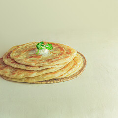 The Fresh homemade delicious Parotta