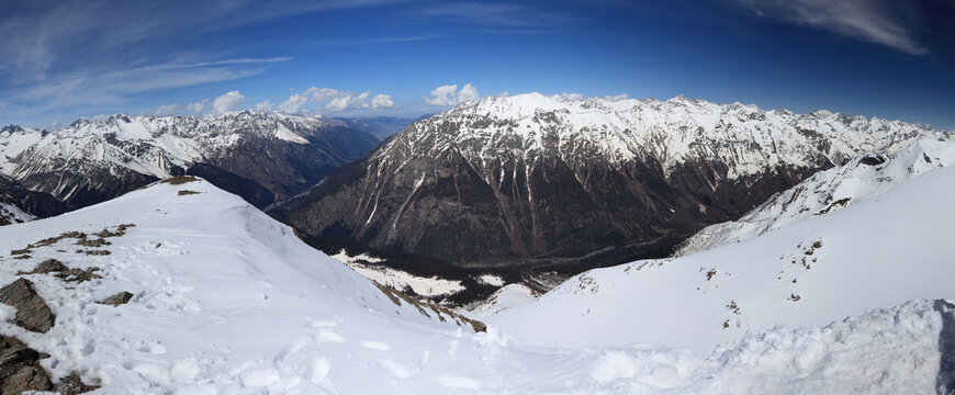 Mount Dombay in Teberda nature reserve, Caucasus Mountains, Russia
