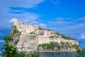 Fototapeta na wymiar Ancient castle on the island of Ischia