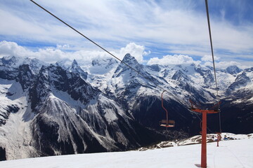 Mount Dombay in Teberda nature reserve, Caucasus Mountains, Russia