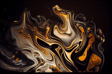 Abstract art marble ink from exquisite original painting for abstract background to create a smooth marble background pattern with ombre spirit ink.
