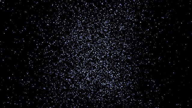 Digital particle dot form motion and movement dissolve in the depth of field, abstract technology and science background