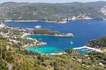 View of the coast of Palaiokastritsa Bay, Corfu, Greece
