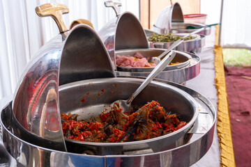 prasmanan roll top or buffet roll top at a wedding